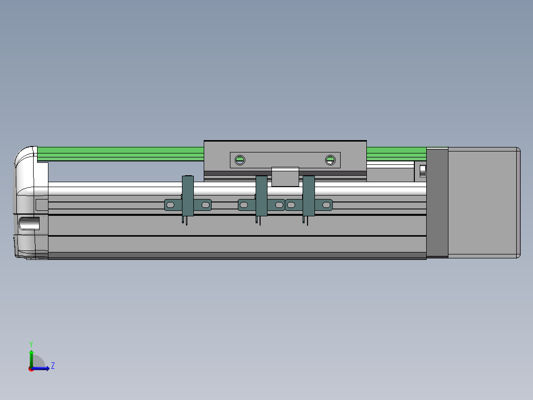 MTH丝杆半封闭模组MTH10-BL-200W左视图