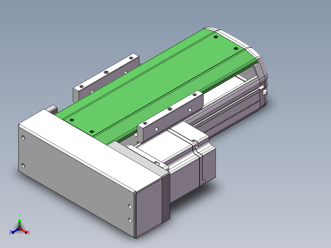 MTH丝杆半封闭模组MTH10-BL-200W正等轴测图