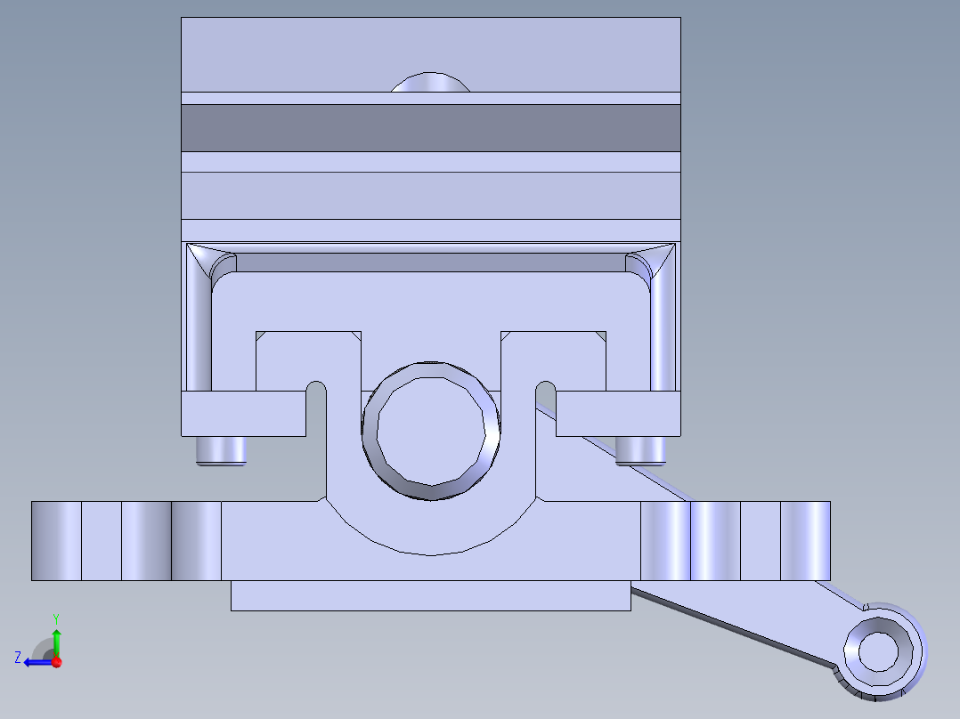 机用虎钳台虎口钳cad图纸solidworks三维模型3D建模工程图素材右视图