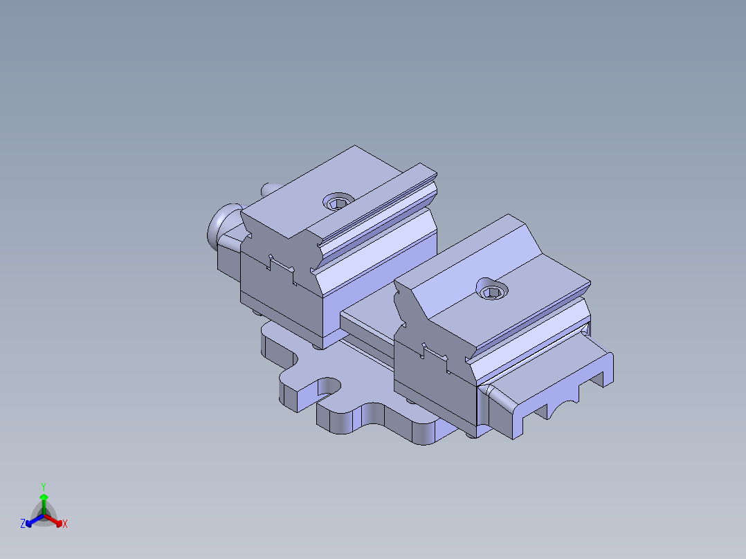 机用虎钳台虎口钳cad图纸solidworks三维模型3D建模工程图素材正等轴测图