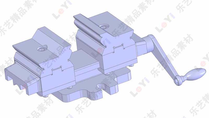 机用虎钳台虎口钳cad图纸solidworks三维模型3D建模工程图素材