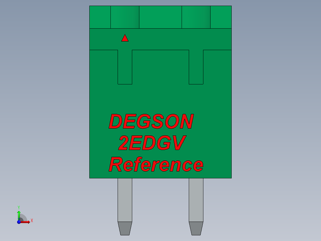 DEGSON 2EDG 系列 5.0mm 可插拔接线端子组-2EDGV-5.0_5.08-xxP-14-00AH前视图