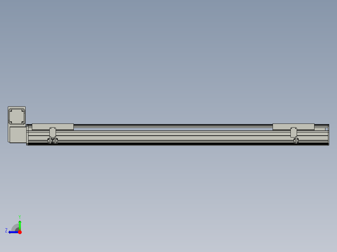直线模组LHB21-L40-S1300-LU设计图纸右视图