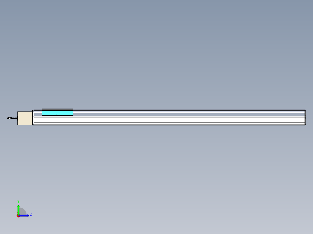同步带滑台-半封闭B22-L100-C-S1600-R-P75-D3-N5左视图