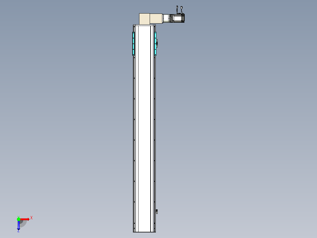 同步带滑台-半封闭B22-L100-C-S1600-R-P75-D3-N5俯视图
