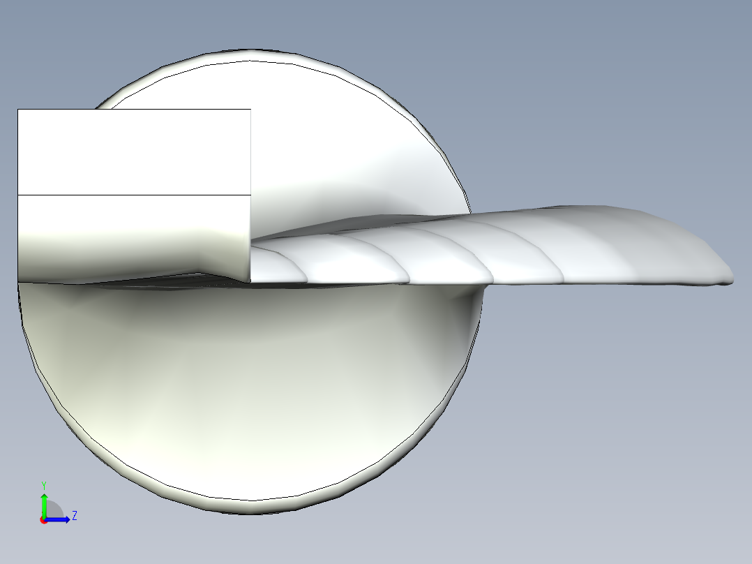 涡轮 叶片 涡扇 (22)左视图