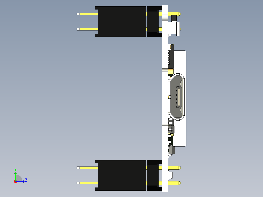 Wemos ESP32 D1 Mini开发板左视图