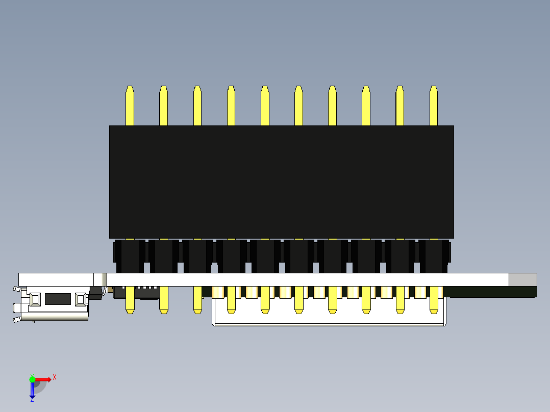 Wemos ESP32 D1 Mini开发板俯视图