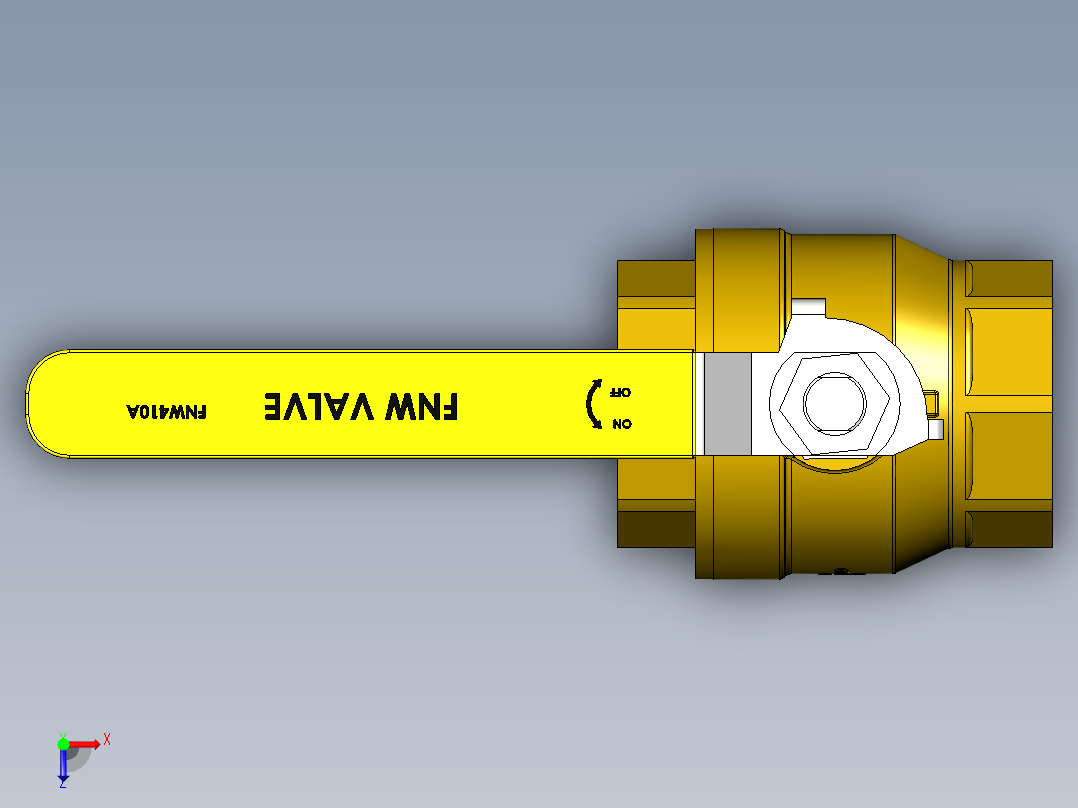 管道手动球阀-水管开关阀-手动阀门铜球阀DN50俯视图