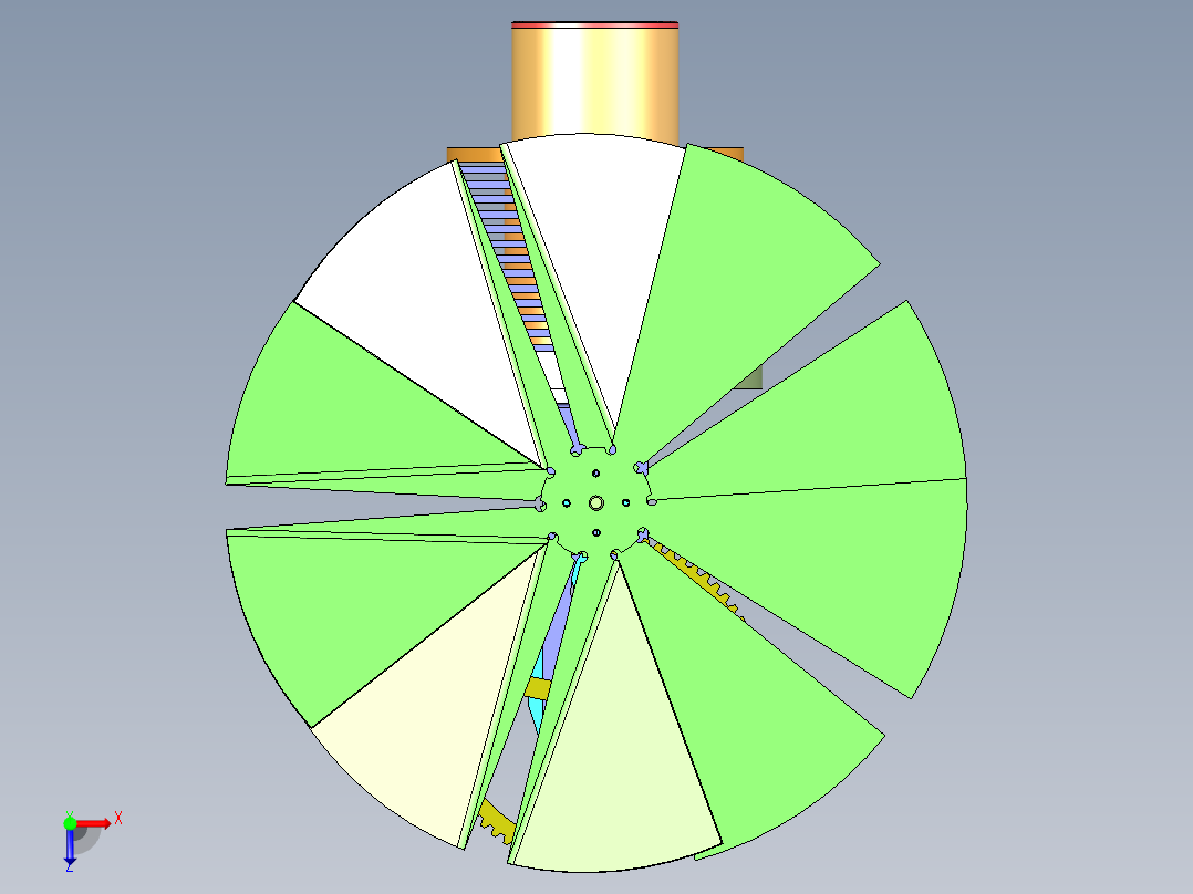 阿尔法型斯特林发动机模型-stp俯视图