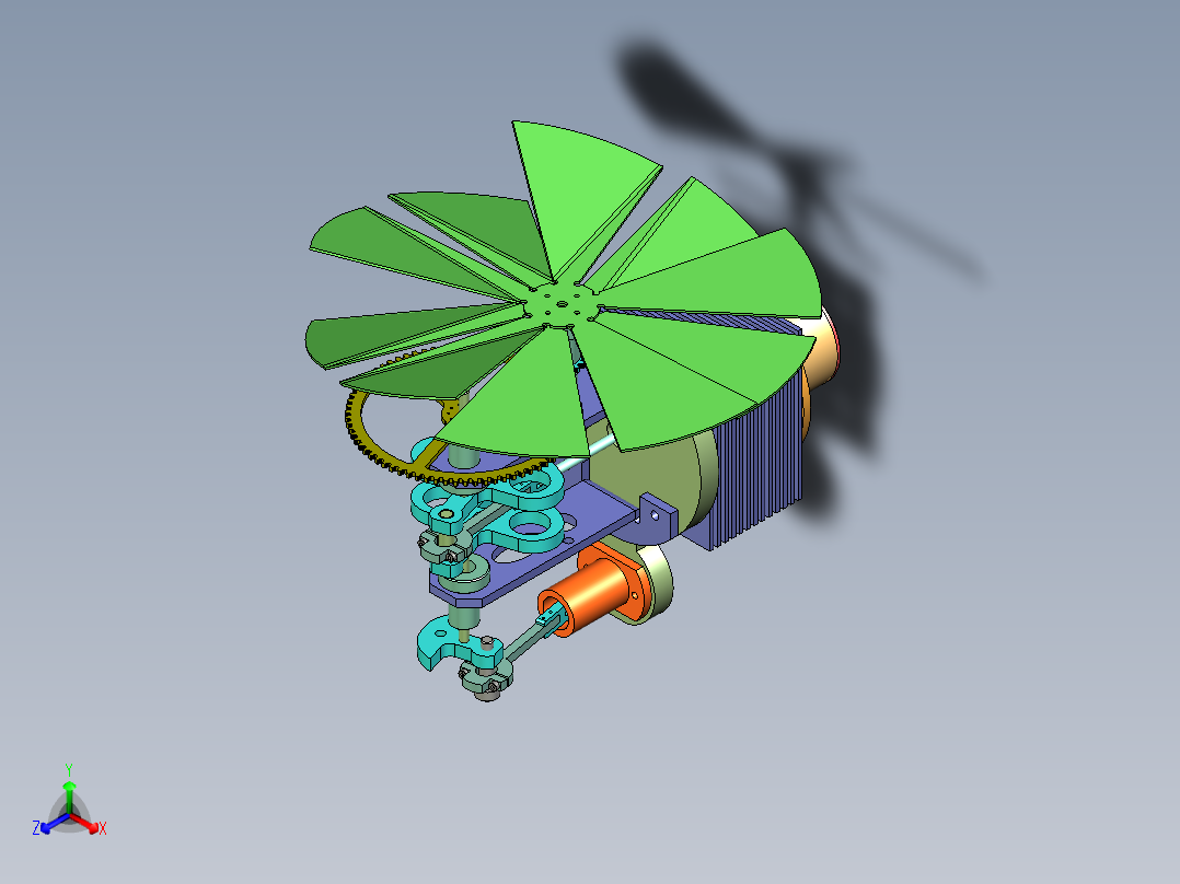 阿尔法型斯特林发动机模型-stp正等轴测图