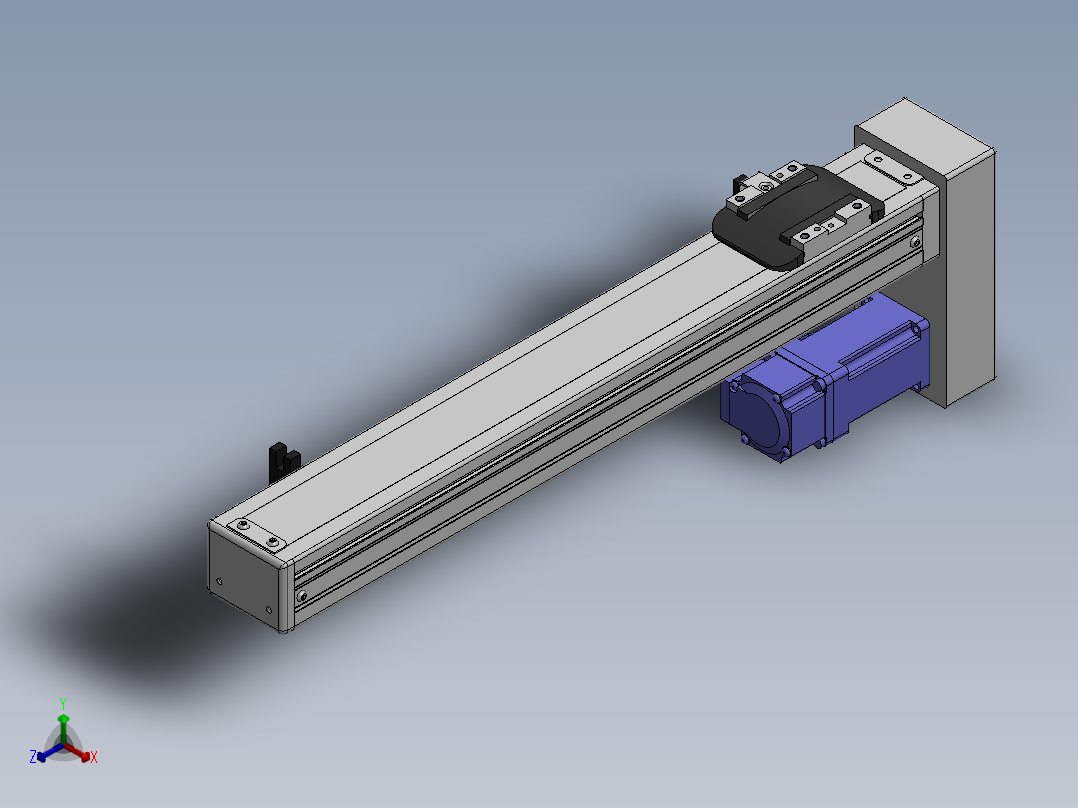 精密模组MY50-T10-300L-BM-P10B-C4-C正等轴测图