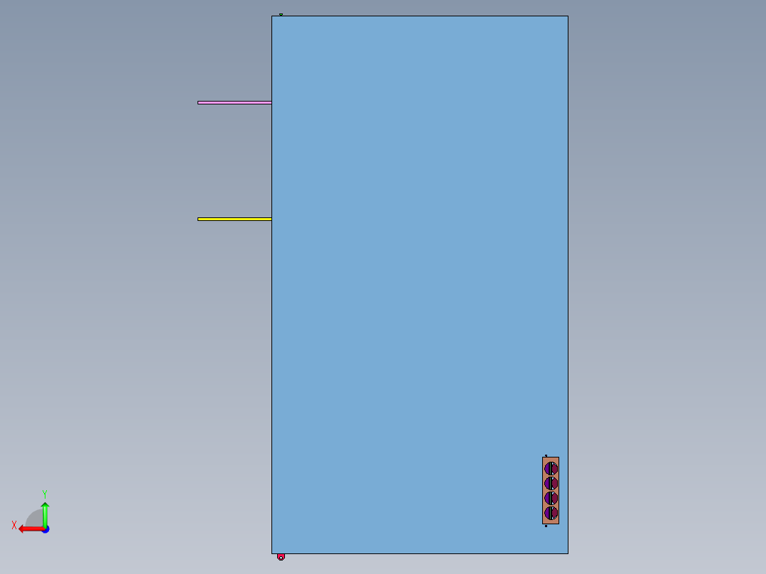 开式交流金属封闭开关柜后视图
