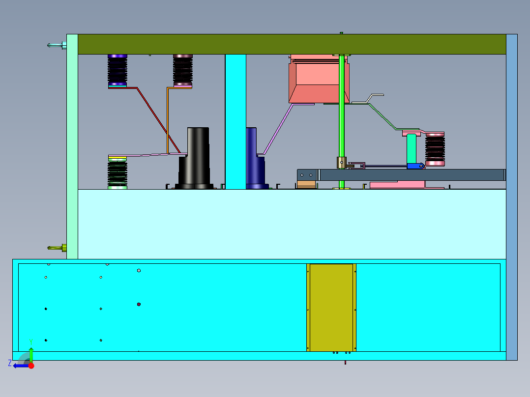 开式交流金属封闭开关柜右视图