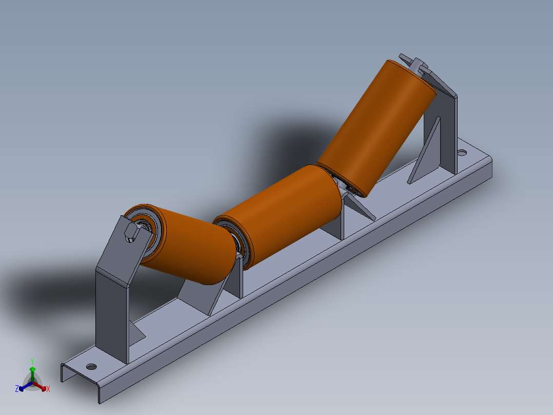 皮带输送机 (1)正等轴测图