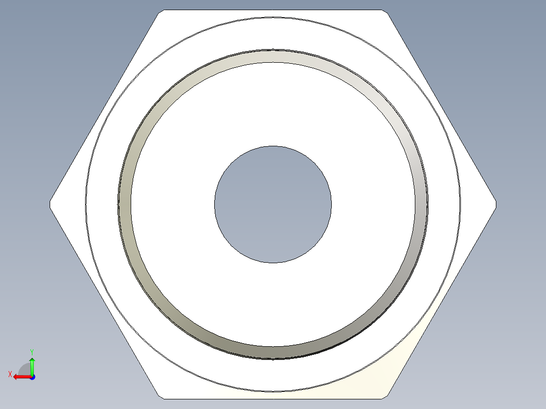 不锈钢世伟洛克管接头，阳连接器，1-2英寸。管子外径x 3-4英寸。直肩ISO外螺纹后视图