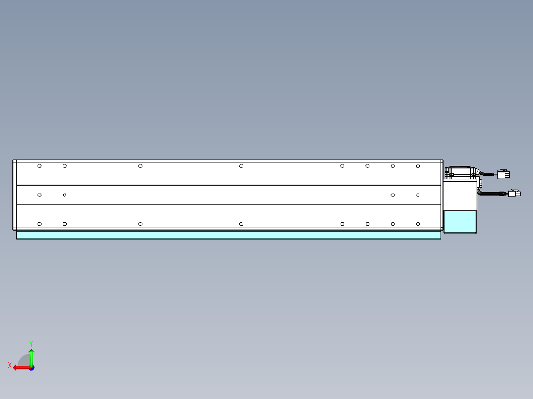 威洛博VBC同步带传动一无尘环境VBC14-L45-S550-BLU-ZP40-C3后视图