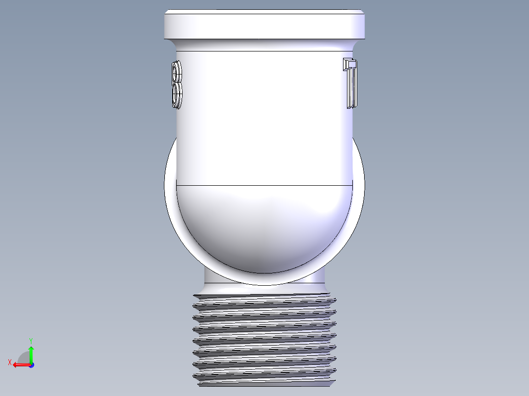 管件接头、螺纹接头、三通(61)后视图