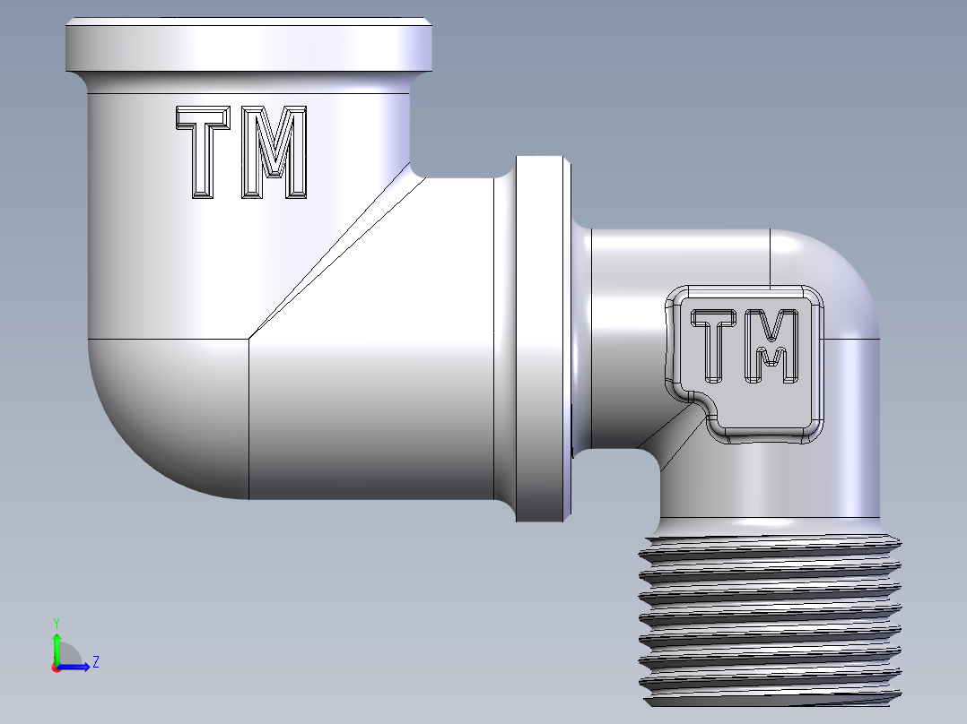 管件接头、螺纹接头、三通(61)左视图