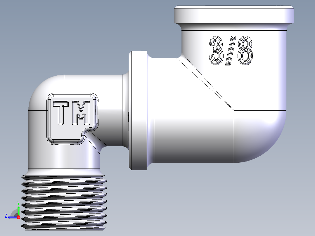 管件接头、螺纹接头、三通(61)右视图