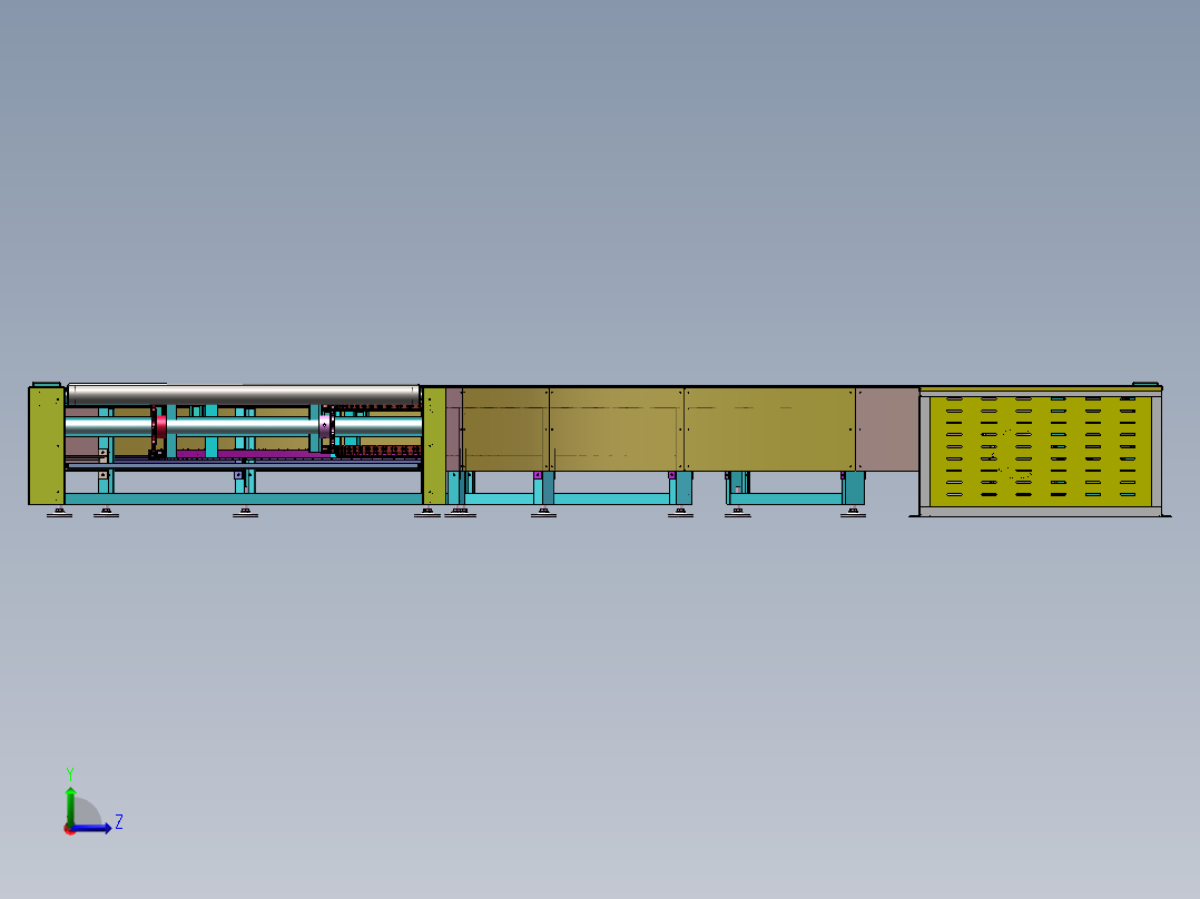 90°弯头链板线sw18可编辑左视图