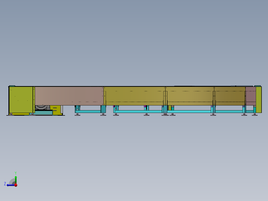 90°弯头链板线sw18可编辑右视图