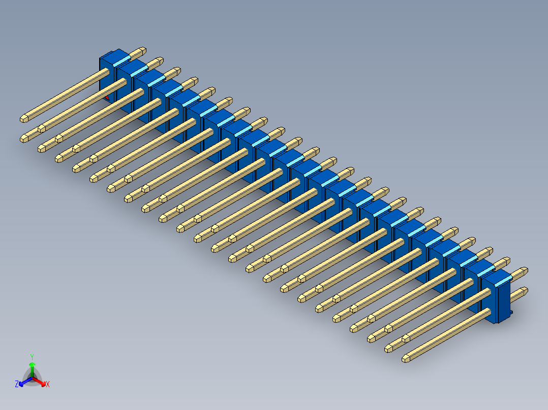 彩色公头100mil（2.54mm）系列-DS1021_blue_2x23p_100mil_Type5_rev1.0