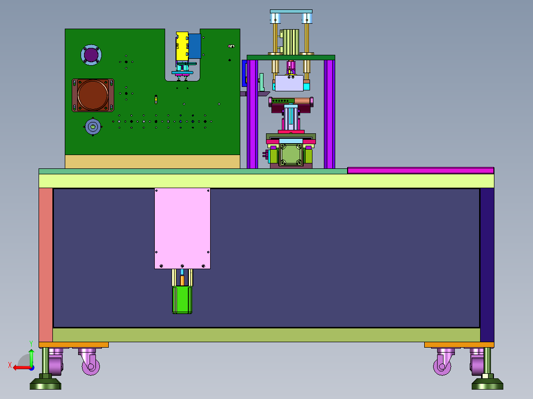 胶带复卷贴合机后视图