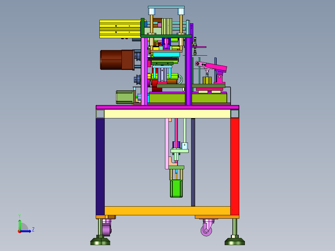胶带复卷贴合机左视图