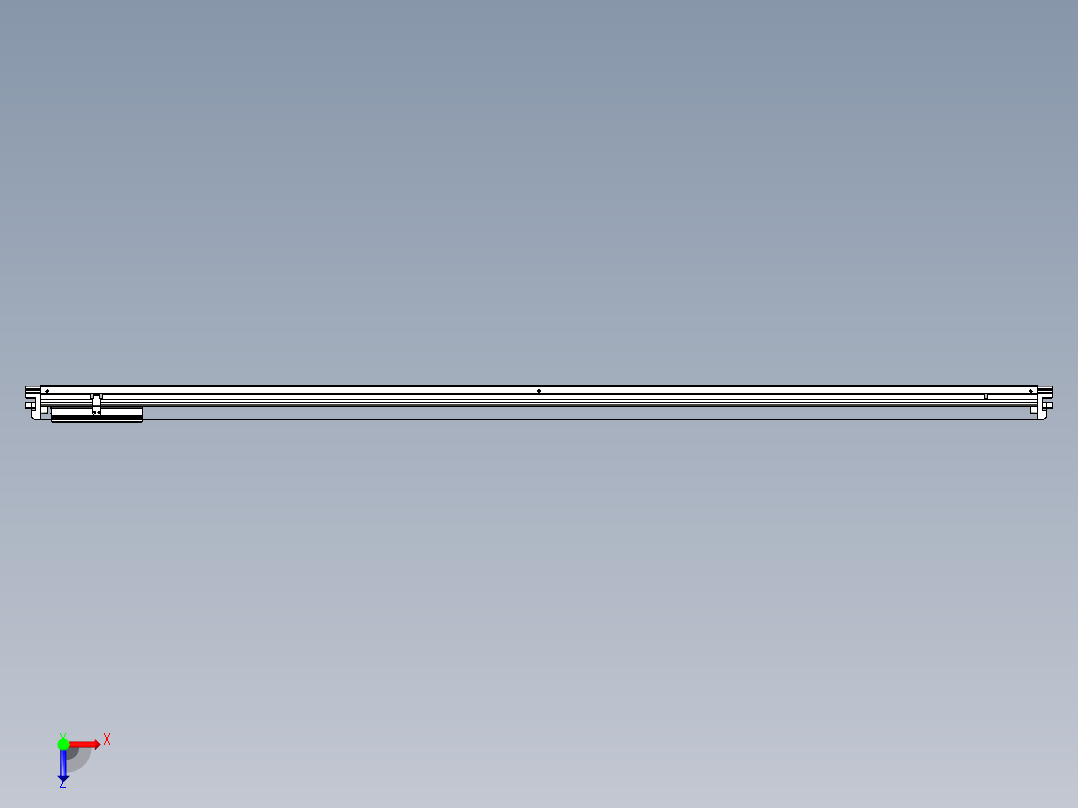 威洛博VL系列直线电机模组-VL14S3-S2050俯视图