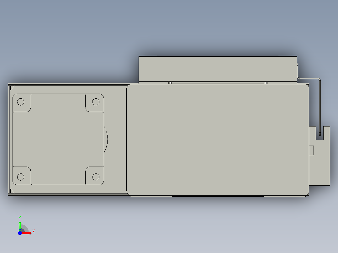 直线模组WG-LHC12-S400-L设计图纸前视图