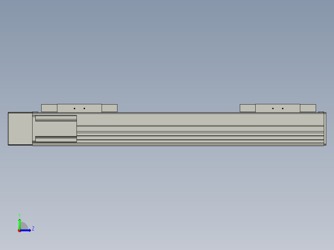 直线模组WG-LHC12-S400-L设计图纸左视图