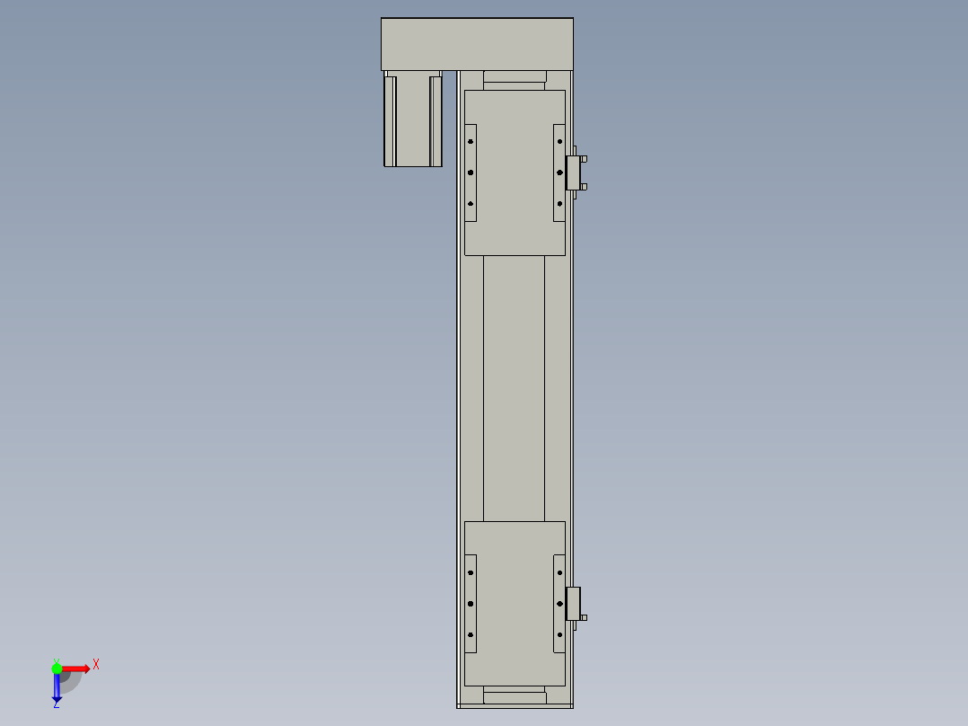 直线模组WG-LHC12-S400-L设计图纸俯视图