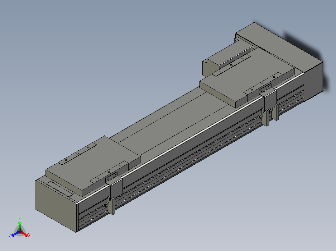 直线模组WG-LHC12-S400-L设计图纸正等轴测图
