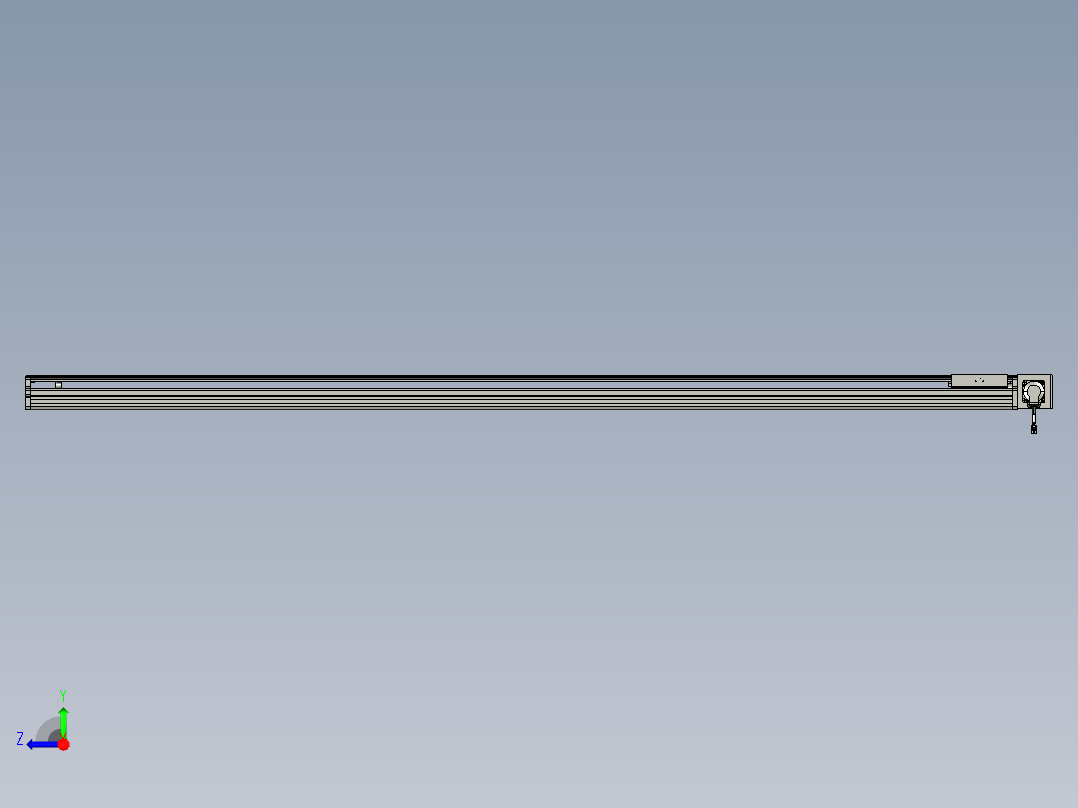 东锦同步带传动-直线滑台模组DH170B-L150-S2400-BL-P400W-C3右视图