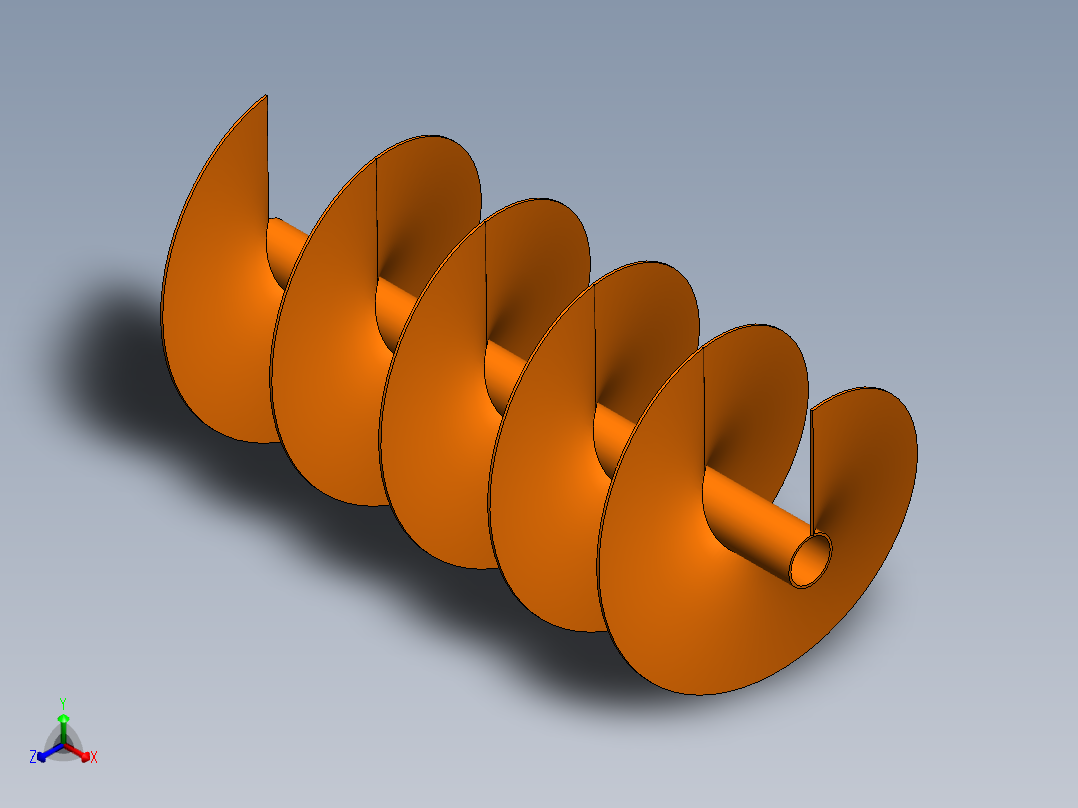 蛟龙螺旋叶片正等轴测图