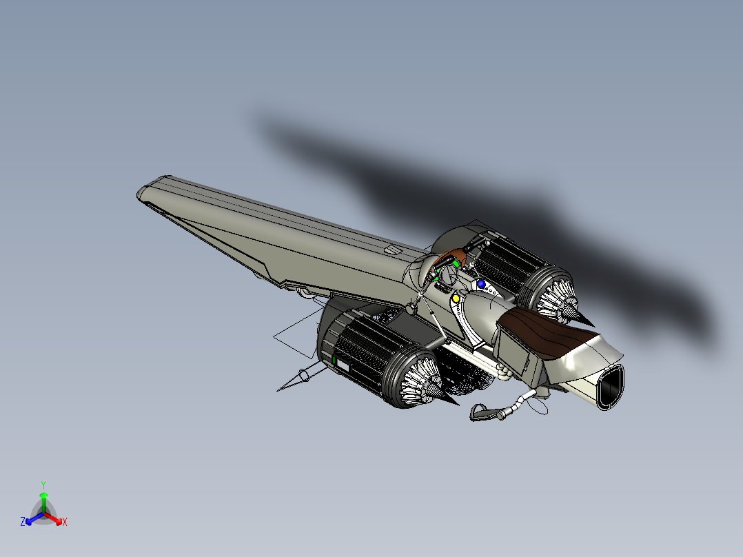 飞船正等轴测图