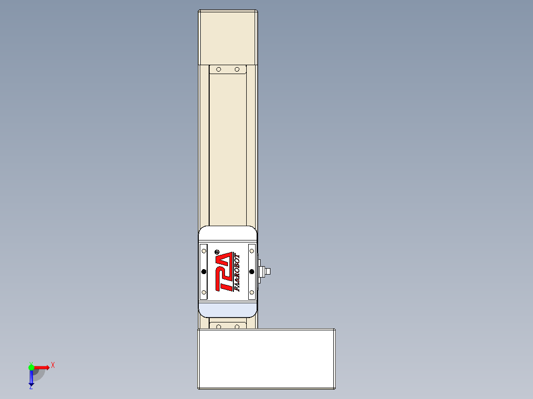 同步带全封闭直线模组TPA-HCB-65S-90-L150-MR-C-P10-N3俯视图