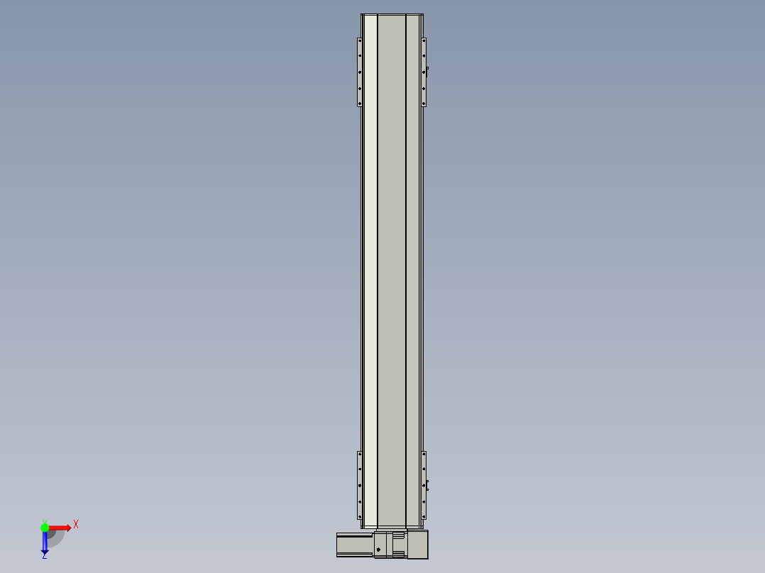 直线模组LHB21-L40-S1350-RU设计图纸俯视图