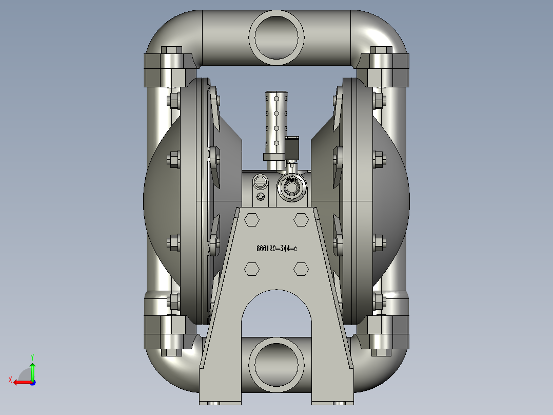 ARO666120-344-C气动隔膜泵后视图