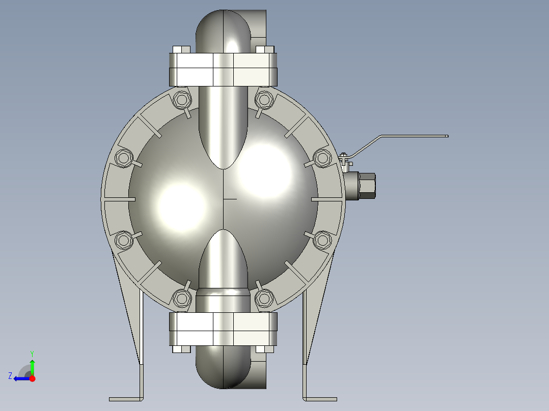 ARO666120-344-C气动隔膜泵右视图