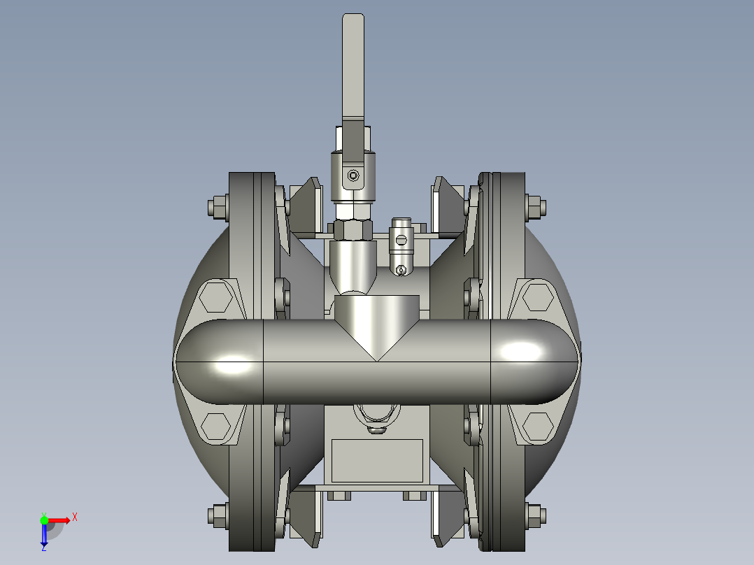 ARO666120-344-C气动隔膜泵俯视图