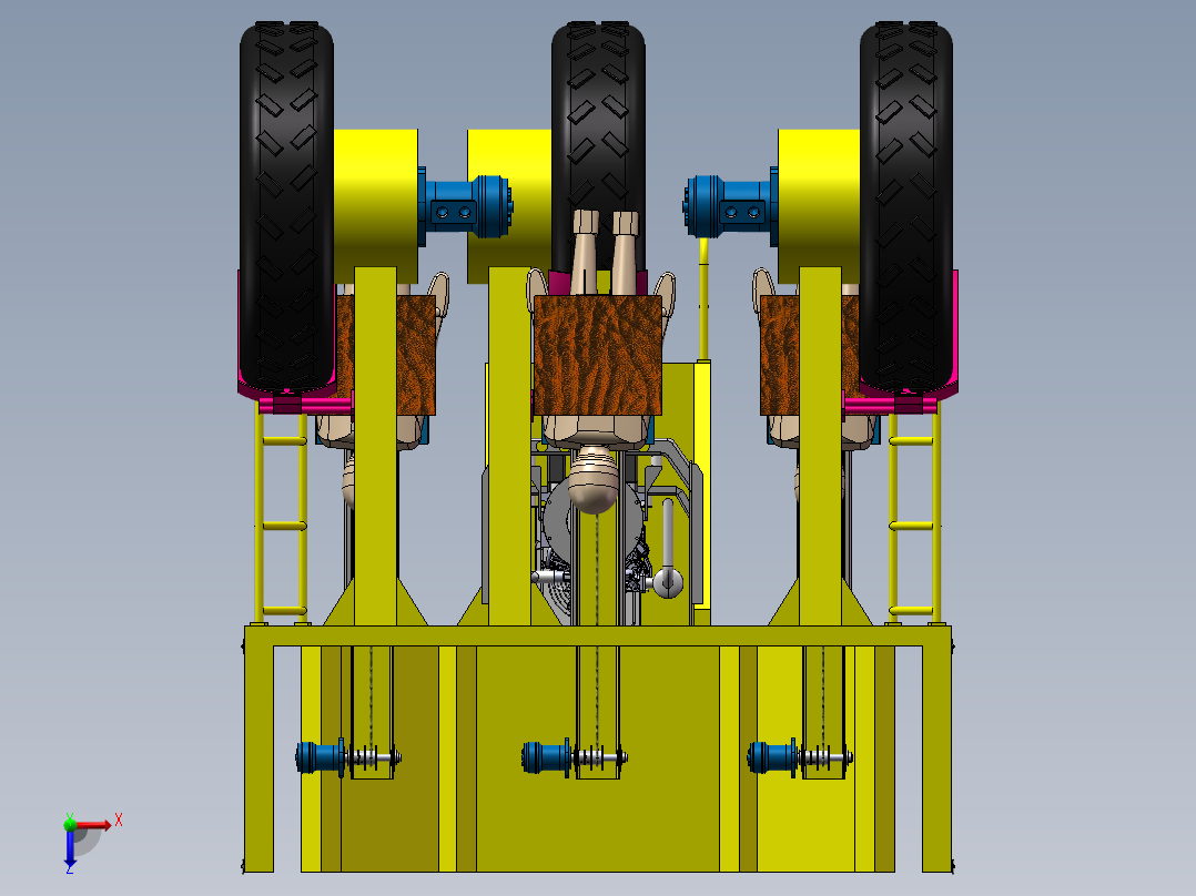 半人工烟叶采收机120俯视图