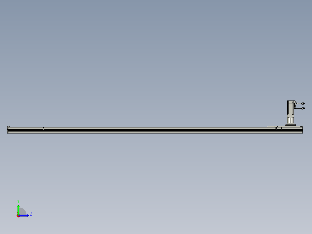 东锦齿条传动DH136G-S2100-BU-减速机+P400W左视图