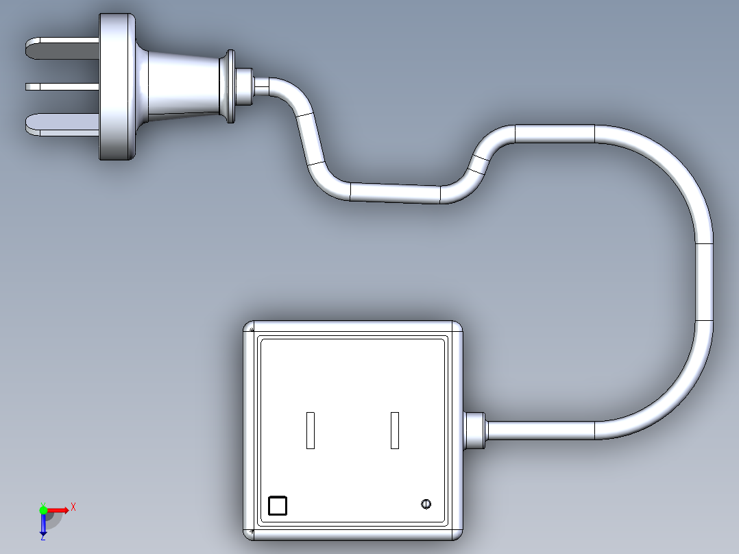 方形插线板 SW STP俯视图
