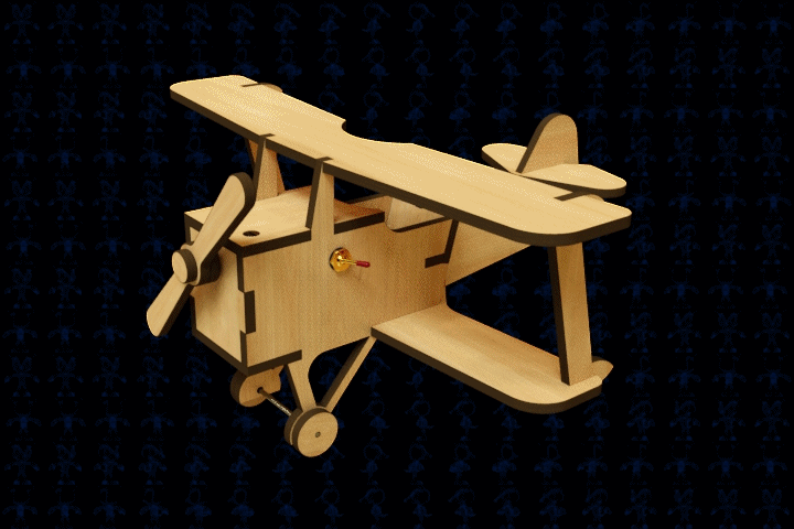 激光切割玩具固定翼飞机模型