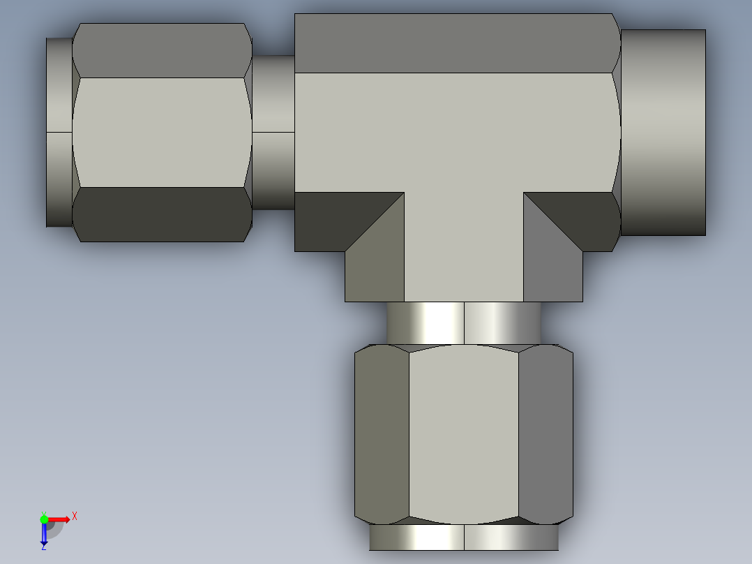 卡套式工业通用硬管接头6_mbu-s俯视图