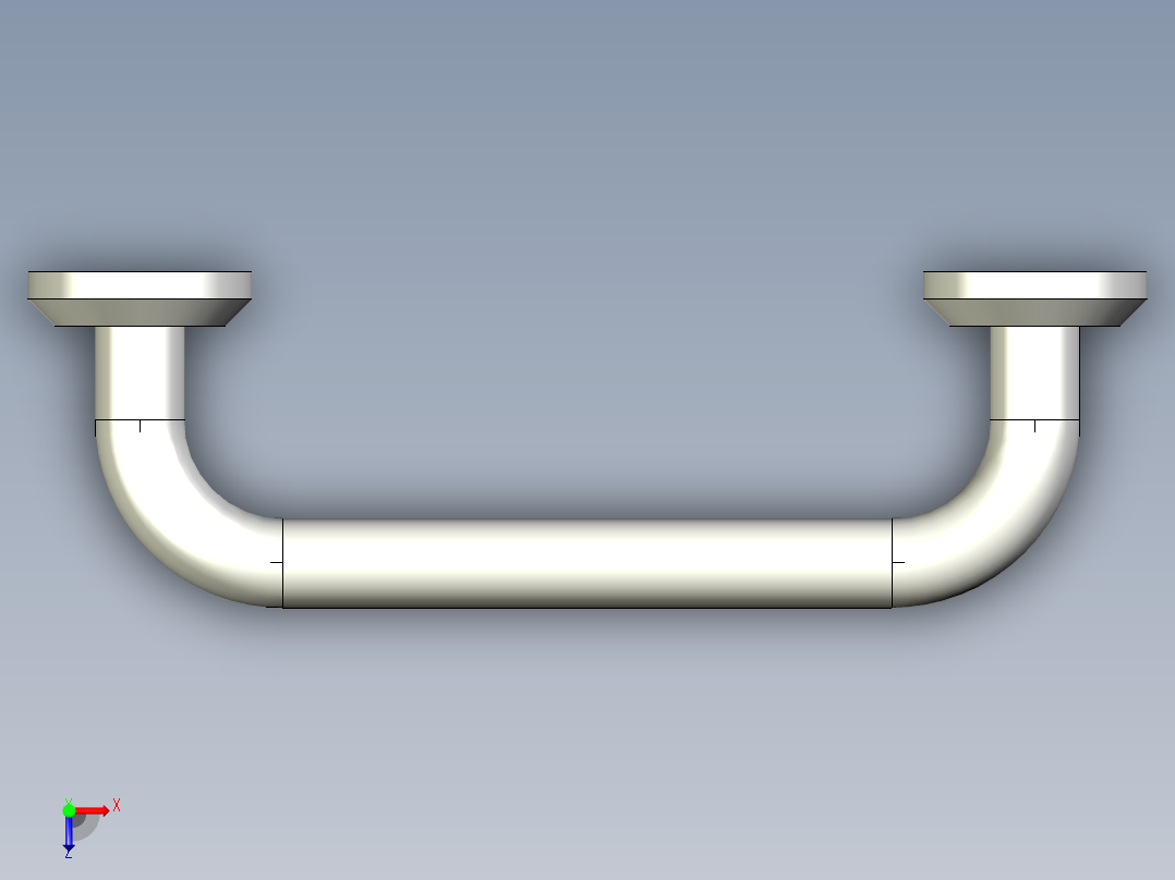 取手(不銹鋼)EB(A)-3D多系列多零件图纸模型俯视图