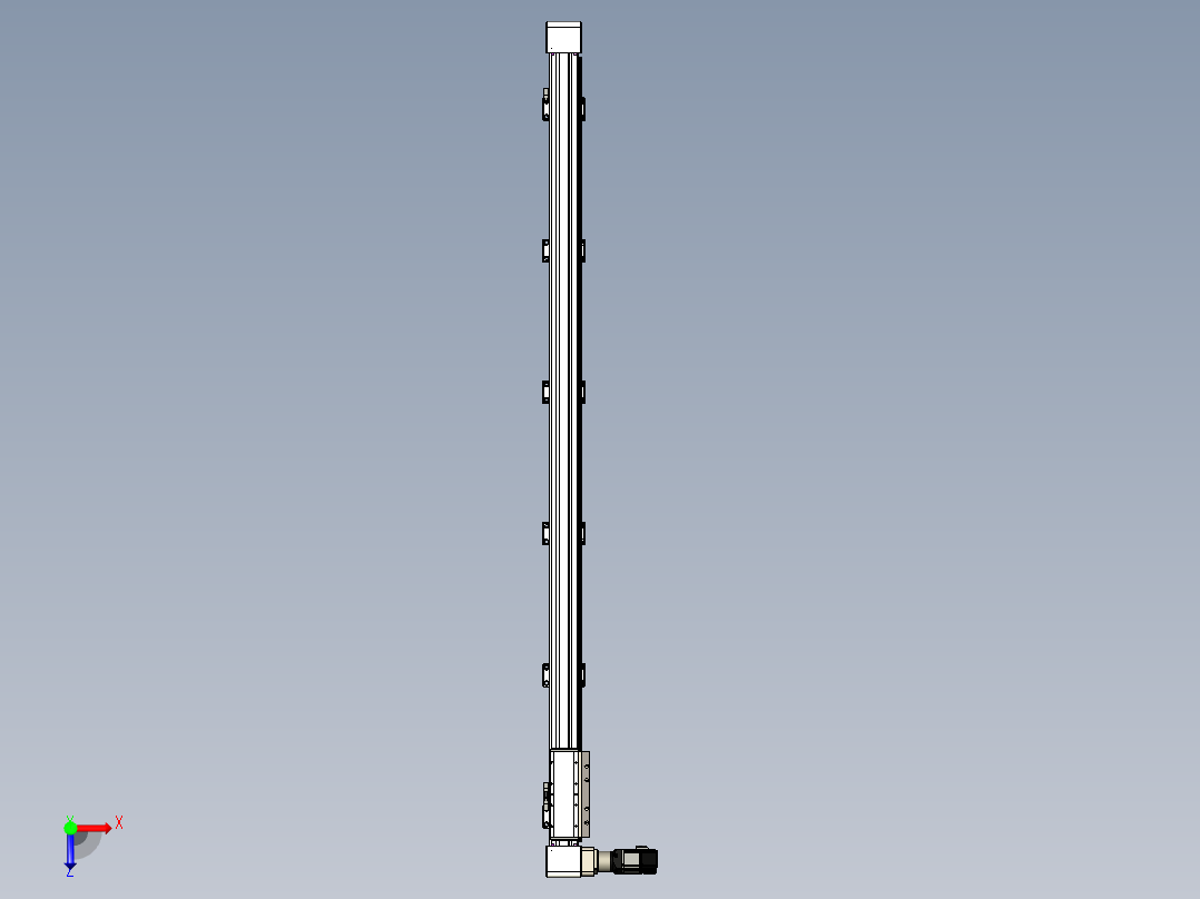 同步带滑台-欧规B8H-L176-S1950-L-ZP40-D3-N5俯视图