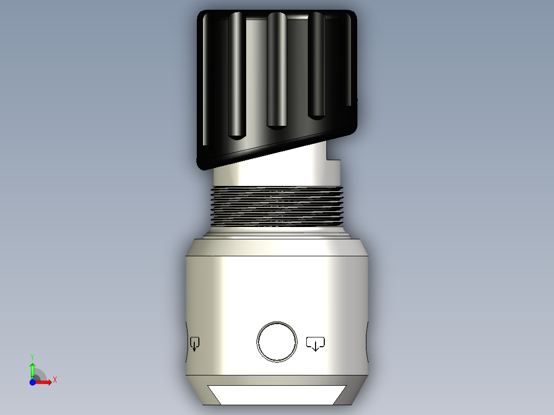 4端口单级管线调节器用于纯净、惰性、易燃、氧化性气体和气体混合物的气体供应系统前视图